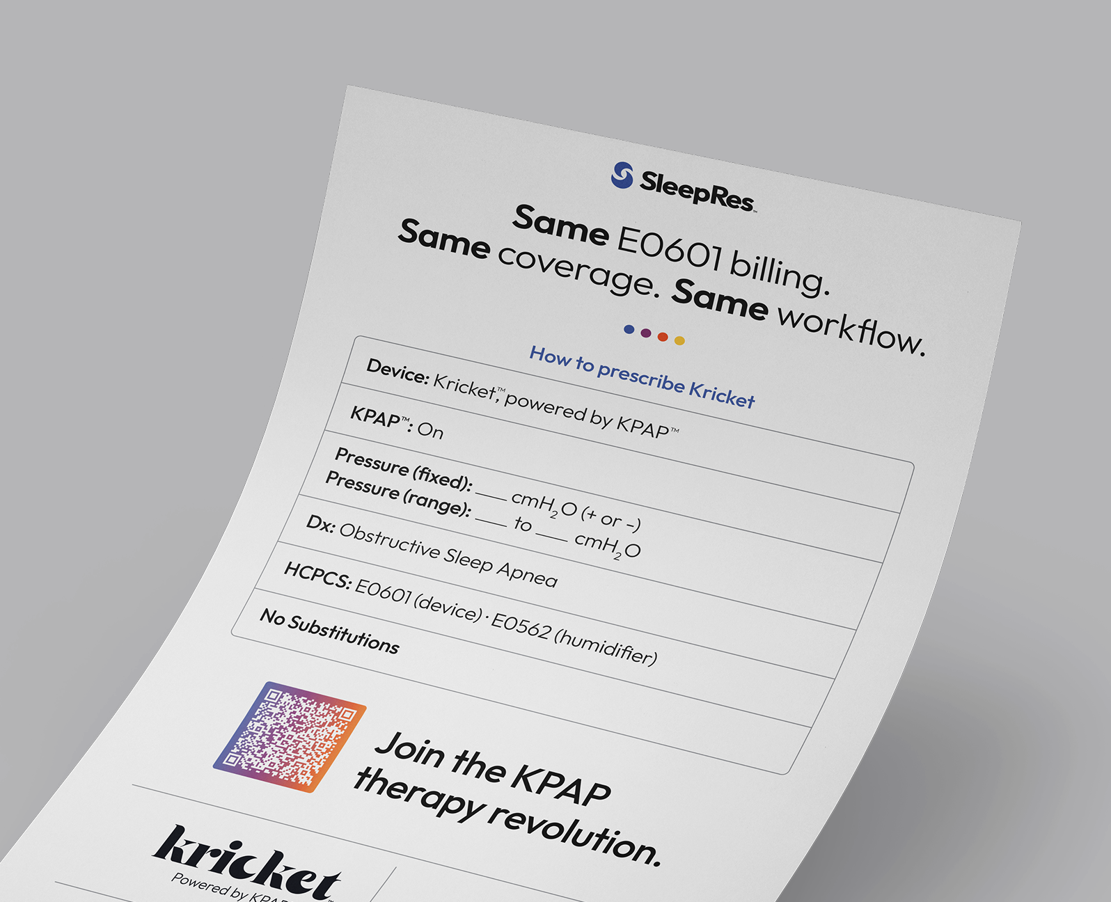 A short and simple paper form to join the KPAP therapy revolutation